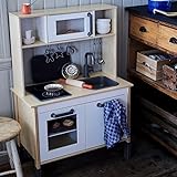 ZRIZAURA IKEA DUKTIG Play kitchen, birch, 72x40x109 cm- Wooden play kitchen to cook, bake and wash