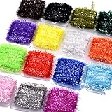 10/15 Cards Random Colors Fly Tying Tinsel Chenille Fly Tying materials (15 cards-5m per card)