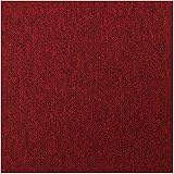 20 x Carpet Tiles 5 SQM Heavy for Bedroom Living Room Office Premium Flooring Rugs Floor Tile Hardwearing Anti-Slip Floor Covering, Bitumen Backed 2024 New (Red)