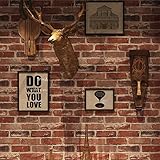 Okydoky Rustic Red Brick Peel and Stick Self-Adhesive Vinyl Waterproof Vintage Wallpaper - Self-Sticking Contact Paper for House Decoration - No.57104-3