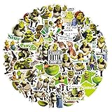 Shrek Cartoon Collection Vinyl Stickers 50Pcs for Water Bottles Laptop Computer Skateboard, Cute Sticker Gift for Kids Teens Waterproof