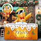 Cvkwe 6FT DJ Gingerbread Inflatable Christmas Decorations with LED Lights, Christmas Blow Up Decorations with Headphones & Sunglasses, Xmas inflatable Outdoor Porch Yard Garden Lawn Party Display