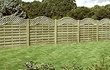 Omega Lattice Top Wooden Fence Panel 6FT Wide (Various Heights) Garden Fencing Panels Pressure Treated Trellis Lattice Top (6x6)