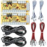 owootecc Zero Delay USB Encoder Arcade Game DIY Parts Kit for PC, Raspberry Pi 4/3 / 2/1 Model B with RetroPie,Arcade MAME JAMMA Game Project（2Pack）