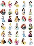 30 Princess Half Pre Cut Cupcake Toppers Edible Wafer Paper Fairy Cake Toppers Birthday Celebration Cakes Decorations Princess Party NO CUTTING REQUIRED