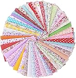 50pcs 10 * 10cm Squares Patchwork Fabric Bundles for Sewing Cotton ​Pattern Floral Fabric Squares Patchwork Mixed Squares Bundle for Artcraft Sewing Fabric Cotton Patchwork Squares Precut DIY Sewing