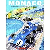 Wee Blue Coo Vintage Advert Motor Sport Monaco Grand Prix 1973 Art Print Poster Wall Decor 12X16 Inch