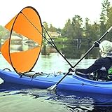 Large 42"108x108cm Kayak Wind Sail Paddle Portable Canoes Popup Downwind Sail Kit Kayak Accessories For Inflatable Boats Kayaks Canoes