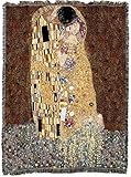 Pure Country Weavers The Kiss Blanket XL by Gustav Klimt - Fine Art Gift Tapestry Throw Woven from Cotton - Made in The USA (82x62)