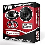 Golf MK6 Speaker upgrade Front Door Pioneer car speakers 6.5" 17cm + Rings 300W