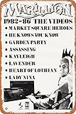 Muecddoa Retro Musical Poster Tin Sign MARILLION The Videos 1982-86 Poster Print for Movie Home Bar Pub Garage Wall Decor Gifts Art 8x12 Inches Vintage Metal sign.