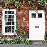 House Numbers Letters OLD ENGLISH Door Number Cut to Size (10, 15, 20, 25cm/3.9, 5.9, 7.8, 9.8in or custom) Classic Medieval Text Fixings