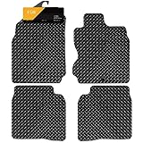 FSW - Tailored Mats - Fits Nissan Note 2006-2013 - 5mm Extra Heavy Duty Rubber - Anti Slip Mat, Waterproof - 1 Clips - Hard Wearing - 4 Pc Floor Mats Only