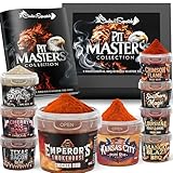 Pit Masters BBQ Rubs – 9 Premium Spice Blend Seasonings for Pork, Chicken & Beef by Cinder & Squatch | Perfect for Grilling, Smoking & American Barbecue Fans | Complete BBQ Rub Gift Set for Foodies