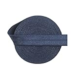 Bristlegrass Dresden Blue 2 Yard 5/8 Inch Satin Elastic Band for Sewing Roll Spool Shiny Stretchy Ribbon for Hair Tie Headband Dress DIY Sewing Trim Ribbon Sewing lace Dresden Blue（2Yard 5/8")
