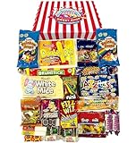 Retro Sweets Gift Box: Candy Striped Old Fashioned Sweets Selection Hamper: Birthday Present for Him & Her, Men, Women, Boys, Girls