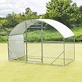 FeelGoodUK Walk in Pet Cage and Chicken Run 1.4m x 3m Galvanised Chicken Coop Rabbit Run Dog Pen Dog Kennel Enclosure Shelter