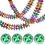 4Pcs Christmas Foil Garland, Ceiling Hanging Decorations Garland for Christmas, New Year, Birthday, Wedding, Valentine's Day Party Supplies