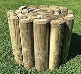 RUDDINGS WOOD 300mm x 2.4m Log Roll Border Edging