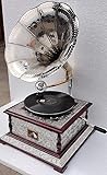 Gramophone Player Original Working Old Replica Gramophone Player with 1 Demo Record and 5 Needles