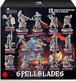 Wildspire Spellblades Miniatures for DND Dungeons and Dragons, Battlemage Characters for D&D minis