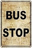 Bus Stop No Car Parking Public Transportation Vintage Metal Sign 8x12 inches