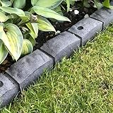 Primrose Pack of 1 Roman Stone Effect Recycled Rubber Garden Edging Brick Design 1.2m
