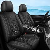 DcoAzoz Car Seat Covers Universal Fit for Audi A1 8X Sportback A3 8L Sportback A3 8V Sportback A4 B9 Nappa Leather Cushion Protector Front Rear Seat Cover Set