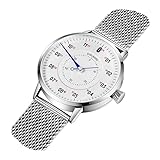 Svalbard Gauge Automatic Single Hand Steel Silver White Men's Watch