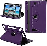 DV 10inch Tablet Case Cover - Universal Leather Stand Case Folio Cover Magic Leather 360° Rotating Case Fits for ALL 10" Inch & 10.1" Inch Android Tablets tab (Purple)