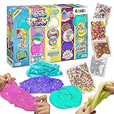 CRAZE Compound Mix Studio Dough Set with Magic Slime, Cloud Slime, Fluffy Mellow, Magic Sand & Soft Slime - Modelling Clay Slime Children & Children's Clay Children Toy from 3 Years 34248