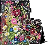 KEROM Case for iPad Mini 5/4/3/2/1 7.9 inch, iPad Mini Case, PU Leather Smart Folio Stand Protective Cover with Auto Sleep Wake, Colorful Flowers