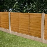 Forest Garden 6' x 3', Straight Cut Overlap Fence Panel (1.83m x 0.91m) (6x3)