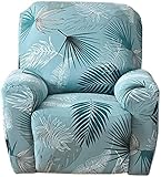 AQIGR Recliner Slipcovers Stretch Printed Sofa Cover 4-Piece Lazy Boy Chair Covers Furniture Protector Leather Recliner Chair Cover with Side Pocket for Rocking Recliner (Color : #39)
