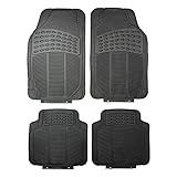 COMPATIBLE WITH AUDI A3 BLACK EDITION (2012-2018) - UNIVERSAL 4 PIECE HEAVY DUTY WATERPROOF DURABLE PVC ALL WEATHER CAR INTERIOR FLOOR MATS NON-SLIP