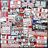 100 x Stickers for Middlesbrough Fans - Inspired by MFC Boro Ultras Riverside Scarf Flags Banners