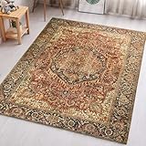 Aspire Homeware Rugs for Bedroom Living Room - Traditional Area Rugs 60x110 cm Majestic Cashmere Style Soft Short Pile Vintage Rug - Carpet for Dining Room Easy To Clean