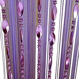 ZiDeTang Beaded Door Curtain Décor Sheer Tassel Closet Drapes Room Divider Curtain Color Grey