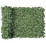 CHRISTOW Artificial Hedge Roll, Ivy Leaf Screening, Privacy Fence Screen, UV-Resistant, 1m x 3m (9ft 10" x 3ft 3")