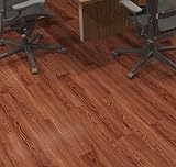 vgoltd Self Adhesive Floor Tiles Vinyl Floor Stickers Wood Effect Planks for Bathroom Kitchen Living Room & Any Other Surface (4m² 28 Tiles, Mahogany)