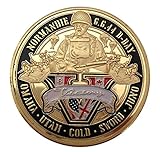 RARE 24k GOLD PLATED WW2 D DAY MEMORIAL COMMEMORATIVE COIN 1944 WORLD WAR 2 Omaha Utah Juno Normandie Normandy with DOUBLE HEART Love Token