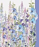 Nigel Quiney General Female Blank/Birthday Card for Women/Girls - William Morris Garden with Pale Lilac Foil & Die Cut Edge Detail - Eco-Friendly & Recyclable - Made in Britain