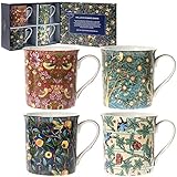 Ceramic Mug | William Morris | Set of 4-12x8x9 cm