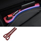 2PCS Car Seat Gap Filler for Ford Kuga (CX482) Titanium/X/St Line 2019-2023 2024, Car Seat Leak-proof Plug Strips Seat Side Seam Filling Strips Car Interior Accessories,R-ed