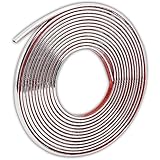 Silver Self Adhesive 3d Wall Edging Strip Peel and Stick Trim Seam Wall Sticker Decor Tape Decorative for Ceiling/Corner/Mirror/Furniture/Door/Wardrobe/Home and Auto Decor (0.8CM*5M/0.31IN*16.4FT)
