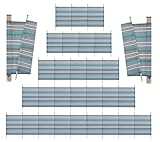 Wadan 8 Pole Green Windbreak | Extra Tall 5ft x 15ft | Colorful Wind Break for Camping, Caravan, Festival and Beach | Windbreaker Sun Shelter Garden Screen