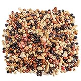 Cedilis 2000 Pcs Printed Wooden Beads, 5mm to 21mm Assorted African Beads, Natural Loose Wood Macrame Supplies Bead for Jewelry Bracelets Necklace Earring Making DIY Craft Project