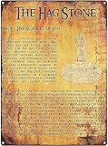 PuseTaer Vintage Hag Stones, Book of Shadows, Metal Tin Sign Kitchen Pub Novelty Coffee Bar Club Wall Poster 12x8 Inch Yard Garden Farm Man Cave
