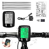 Hojalis Bike Computer, 19 Functions IP54 Waterproof Bicycle Speedometer Odometer, Wired GPS Cycling Computer with LCD Backlight Display Touch Screen, Automatic Start/Stop Bicycle Odometer for Cycling
