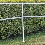 Doblit 156cm Poly Post Extra Tall 5FT Plastic Fencing Stake | Reinforced Mobile Electric Fence Poles Ideal for Horse Paddocks Equestrian (White, Pack of 20)